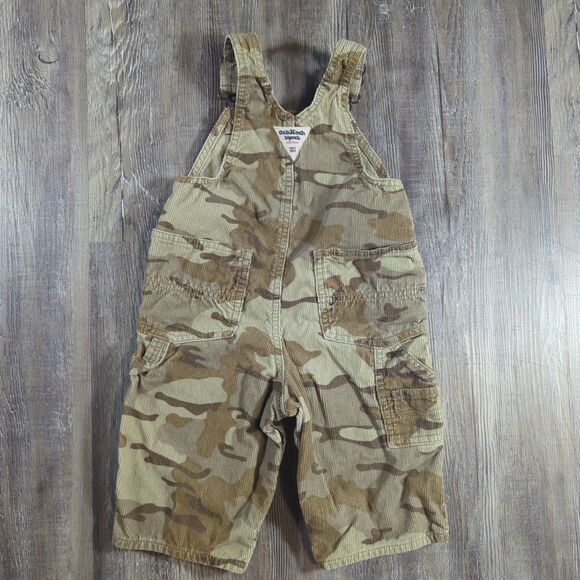 Oshkosh B'Gosh Boys Camo Corduroy Overalls 12 Months Barn Outdoor - Picture 6 of 11
